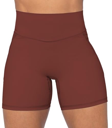 Image of Sunzel No Front Seam Biker Shorts for Women with Pockets, Yoga Workout Gym Bike Shorts with Tummy Control | 3, 5 Or 8-Inch Inseam, High Waisted, No Front Seam, Side Pockets, Buttery Soft, Compression Fit, Squat Proof, Tummy Control
