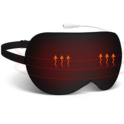 AOYATEC ホットアイマスク シルク USB アイマスク ４段階温度調節 電熱式...