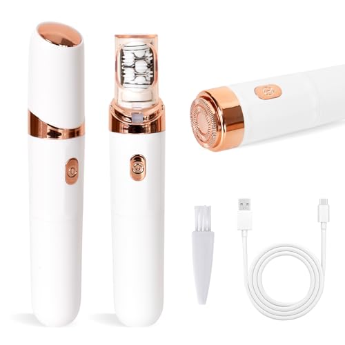 Épilateur pour Femme,2 en 1,Épilateur Facial Rechargeable pour Femme,2 Têtes
