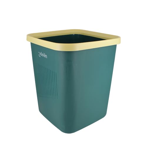 Caneca de basura compacta 26 cm verde y amarilla miniatura 2