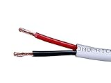 Monoprice - 102819 Access Series 14 Gauge AWG CL2 Rated 2 Conductor Speaker Wire/ Cable - 50ft Fire Safety In Wall Rated, Jacketed In White PVC material 99.9% Oxygen-Free Pure Bare Copper