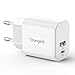 Produktbild Orangeck USB C Ladegerät Power Delivery 18W USB-C Netzteil mit QC3.0 Quick Charging Mini Dual Port Wandladegerät Schnellladegerät Kompatibel miti iPhone 11 Pro X Max, Galaxy S9, iPad usw. (White)