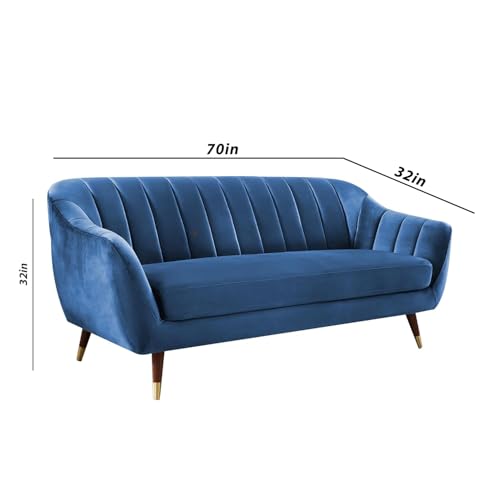 Image of Atticus 3+2 Seater Sofa Set for Living Room (Blue Colour) Premium Fabric Sofa