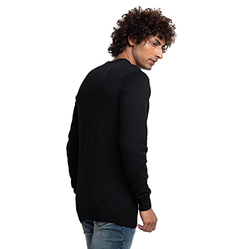 Image of Spykar Men Cotton Round Neck Casual Sweater