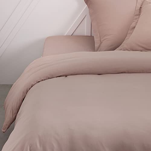 Today Housse de Couette 240X260 2 Personnes Coton Rose des Sables