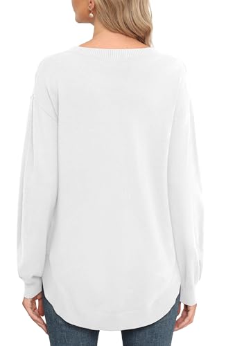 Image of GRECERELLE Womens Long Sleeve Lightweight Crewneck Sweater Tops Casual Soft Knit Pullover Jumper