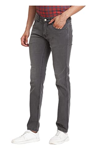 Image of Colorplus Men's Fitted Cotton Jeans (CJYT00506B5 Blue)
