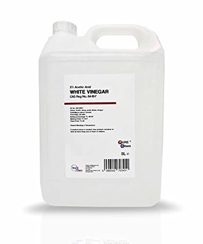 White Vinegar 5L - Food Grade Suitable for Cleaning Cooking Baking Pickling Marinating Weed Killer