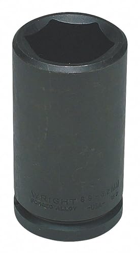 Wright Tool 69-33MM 33MM 3/4-Inch Drive 6 Point Deep Metric Impact Socket