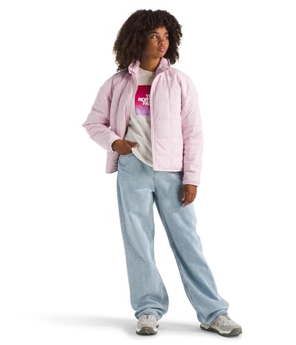 Image of THE NORTH FACE Girls Reversible Shasta Full Zip Jacket | Puffer Coat With Synthetic Insulation, Fleece Lined, Water Repellent