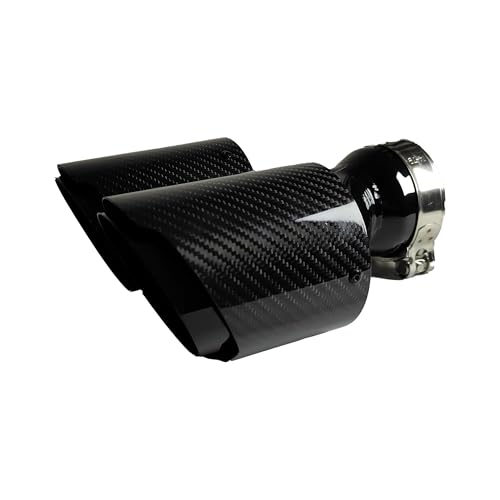 Embouts d'échappement universels double sortie noir brillant 76.2mm vers 101mm - 2