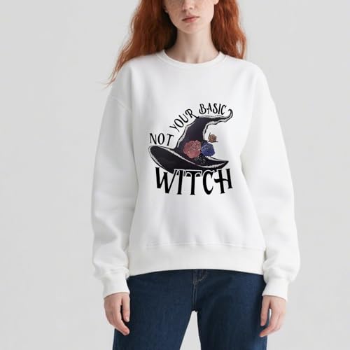 Not Your Basic Witch Sweatshirt Witch Hat Sweatshirt2