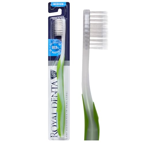 Royal Denta Medio, Nano Plata Cepillo de dientes, Verde