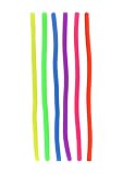 Henbrandt 6 x rozciągliwy sznurek na makaron, małpa, makaron, neonowe rozciągnięcia, sensoryczne zabawki fidget, dla dzieci, na urodziny, imprezę, upominek, worek z łupami, wypełniacz, nagroda