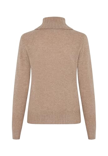 Image of Style & Republic Women's 100% Cashmere Turtleneck Sweater, Regular Fit, Premium Knit Jumper for Autumn, Winter and Spring