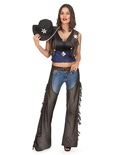 DEGUISE TOI Cowgirl-Kostüm mit Beinschutz für Damen - Schwarz