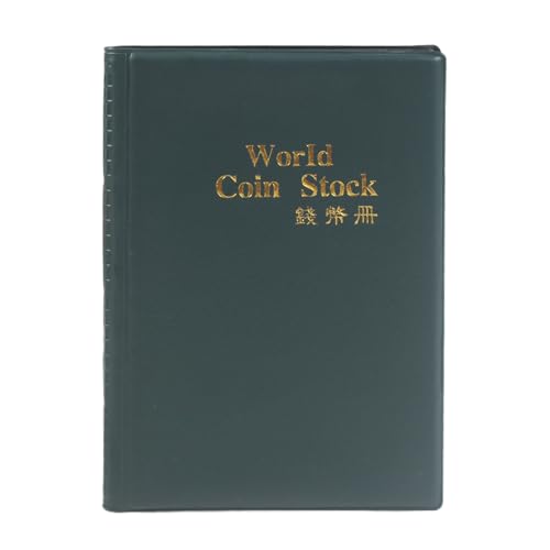 Raypontia Álbum para la colección de monedas, 120 bolsillos para guardar dinero - Libro Monedero | para clase de historia Museo Exposición Proyecto Escolar Conservación Cultural Navidad