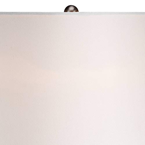 360 Lighting Nantucket Modern Coastal Nautical Table Lamp 26" High Natural Woven Seagrass White Tapered Drum Shade Decor for Bedroom Living Room House Home Bedside Nightstand Office Entryway - Image 3