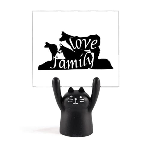 Support de mémo chat noir porte-note design original contour hyène