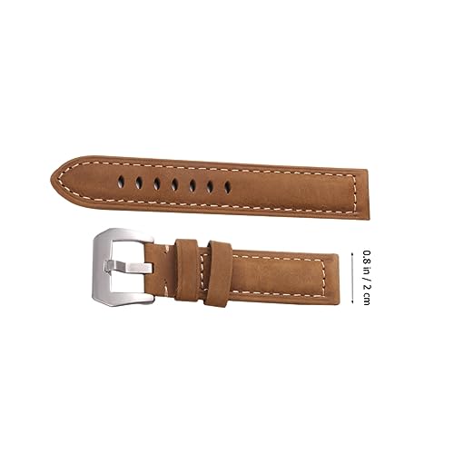 Watch Strap Vintage Watch Band Replacement Band Large Dial Watchband Brown3