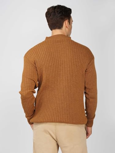 Image of LOQUE Men's Wool Blend Selection Sweater Half Zip High Neck Pullover Warm Casual Winter Wear for Office and Travel