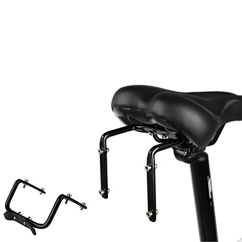Soporte para botellas de bicicleta jaula tija de sillín de bicicleta trasera doble portabidón soporte para bicicleta soporte para botellas adaptador accesorio para bicicleta Negro Tamaño libre