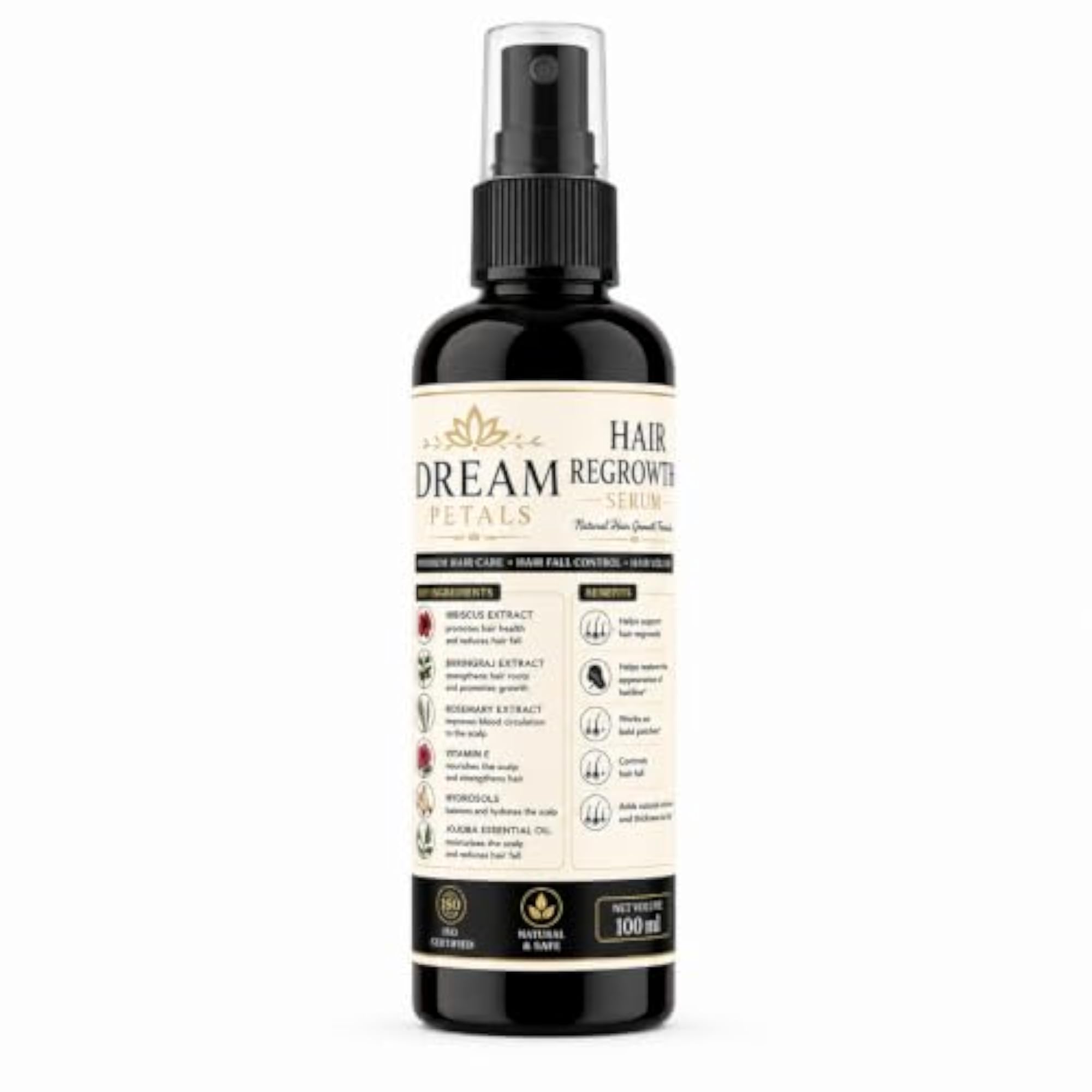 Hair Regrowth Serum with Herbal Extracts, Scalp Care