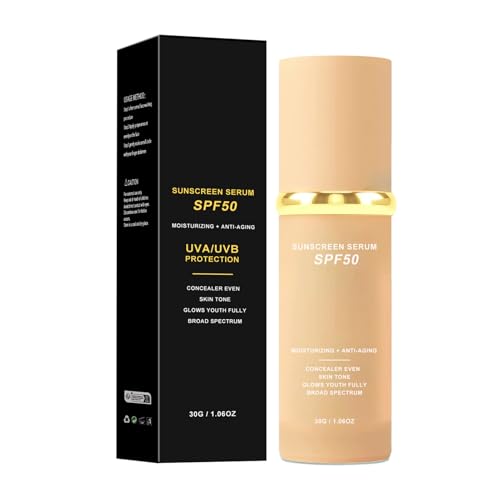Base De Maquillaje Con SPF50, Fluido Protector Solar SPF 50, Base De Maquillaje Que Cambia De Color Para Todo Tipo De Piel, Protector Solar Larga Duración Corrector Hidratante Para Mujeres