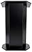 Displays2go Floor Podium with Reading Surface – Black (OLILCTOPBBK)