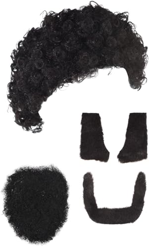 Amscan '70s Disco Hair Kit Halloween Costume Accessories for Adults, 5 Pieces