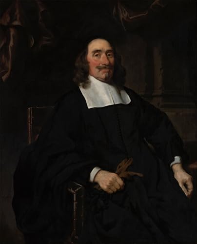 Tableau portrait d'un gentilhomme par Nicolaes Maes poster vintage 60x90cm
