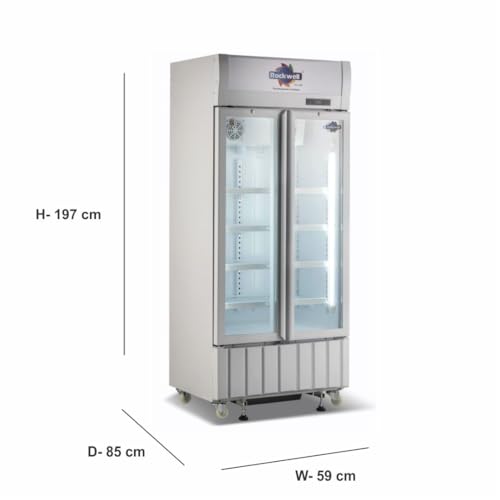 Image of ROCKWELL RVC600A Visi Cooler with Adjustable Shelves, Energy-Efficient, Ideal for Commercial Use, White, 4 Year Warranty