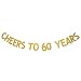 Gold Glitter Cheers to 60 Years Banner 60th Birthday Anniversary Party Photo Prop Garlands Bunting Decor (60)