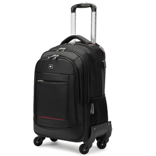 [Vromixa] �r�W�l�X�o�b�O 4�� �L�����[�o�b�O �@���������ݑΉ� ��e�� �ϐ����H USB�[�d�|�[�g�t�� ���O���\�z�C�[�� ������ �É� �y�ʐ݌v 180�x�J�� �����[�|�P�b�g �o�� ���s �ʋ� �u���b�N (22�C���`,���E���z�C�[���i�u���b