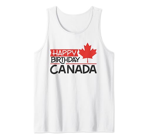 Celebración del Día de Canadá, feliz cumpleaños Canadá, hoja de arce Camiseta sin Mangas
