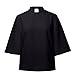Clergy Shirts for Women Tab Collar Flared Sleeve Minister Blouse Black