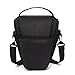 Camera Shoulder & Waist Carry Bag – Fits DSLR/SLR for Nikon, Canon, Sony – Padded Nylon Camera Case with Wide Strap Side Pocket, Durable Zippers – Black