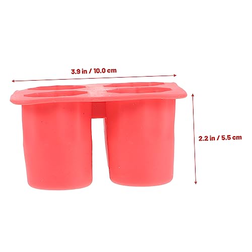 Molde de silicona para cubitos de hielo rojo miniatura 2