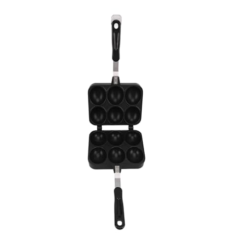 Pssopp Double Sided Takoyaki Grill Pan, Nonstick Coating, 6 Hole Design, for Takoyaki and Dumplings in Home Cooking - Image 4