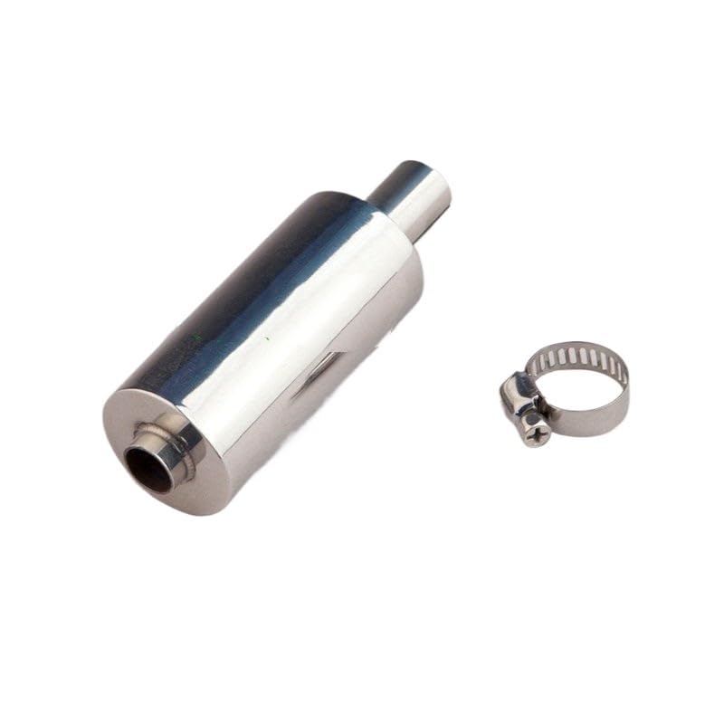 Stainless Steel Muffler for Gas RC Boats, 36mm Diameter Exhaust Silencer with 14mm Inner Hole, High-Performance Tuning Part