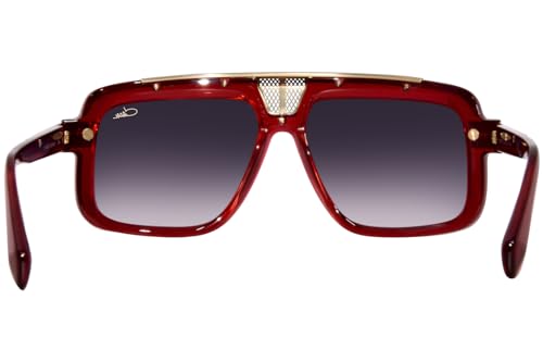 Cazal Legends 678 004 Sunglasses Men's Red/Gold/Grey Gradient Pilot 59mm4
