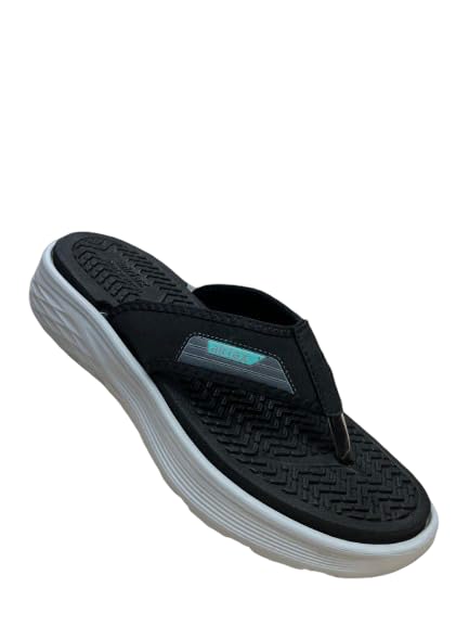 Men’s Comfortable Flip Flops | Lightweight Cushioned Slippers with Anti-Skid Sole | Soft EVA Sole Casual Thong Sandals | Black-image-19