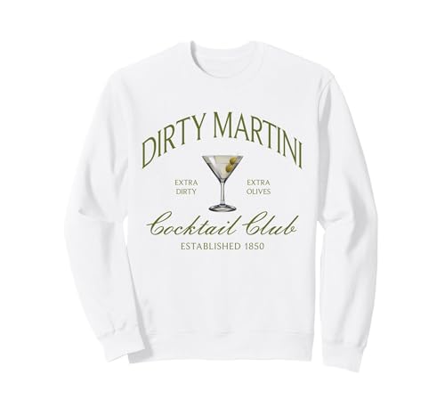 Dirty Martini Sweatshirt, Adult Unisex, White, Large
