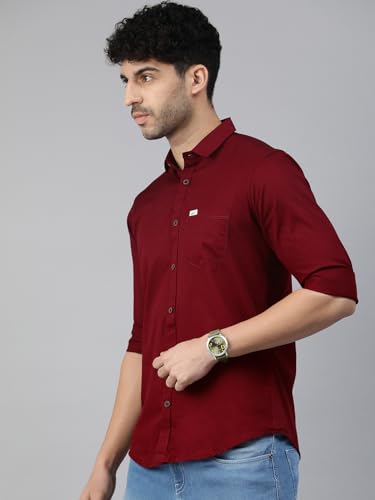 Image of Majestic Man Men Classic Slim Fit Pure Cotton Casual Shirt