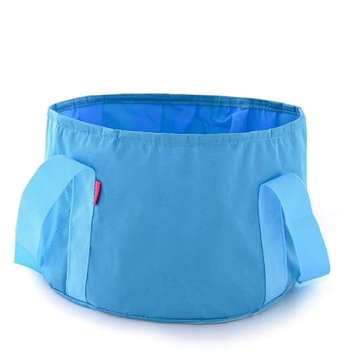 Cubeta plegable para lavado y spa de pies azul miniatura 1