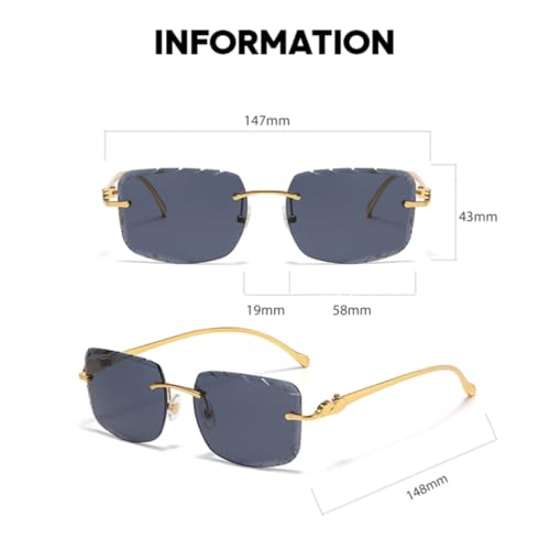 Lunettes de soleil à verres coupés géométriques et détails léopard sculptés - 7