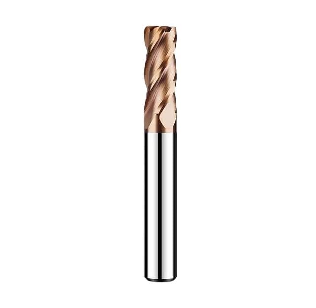 Fresa de punta redonda carburo tungsteno con revestimiento aleación 4 flautas HRC55, herramientas fresado extremo for mecanizado mecánico CNC, 1 unidad(8R1.0x35x100)