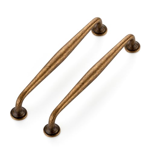 Image of Ravinte 5 Pack 6-1 /4 Inch Antique Brass Kitchen Cabinet Handles Solid Zinc Alloy Cabinet Pulls Cupboard & Drawer Handles
