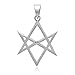 925 Sterling Silver Unicursal Hexagram Thelema Symbol Golden Dawn Magick Occult Pendant