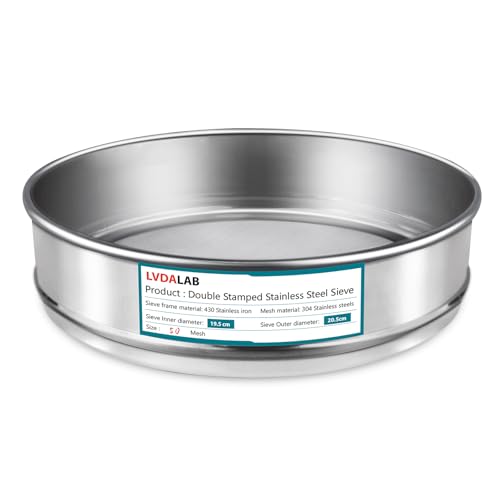 304 Stainless Steel Mesh Lab Sieve, 50 Mesh (0.355mm) Aperture Te...